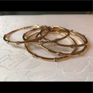 Gold bangle bracelets